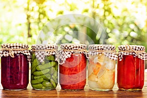 Marinated pickled and fermented vegetables