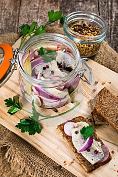 Marinated Pickled Herring with Spices