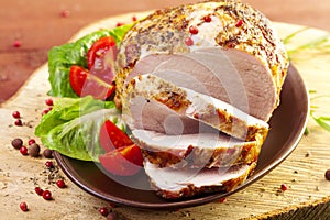 Marinated roast ham