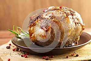 Marinated roast ham