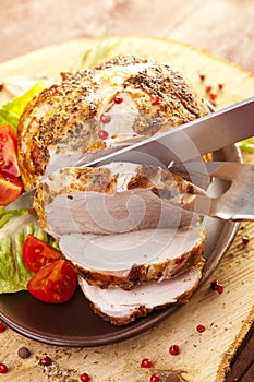 Marinated roast ham