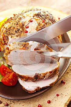 Marinated roast ham