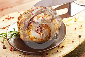 Marinated roast ham