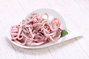 Marinated squid tentackle