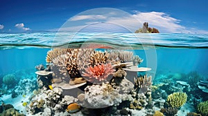 marine atolls coral reefs