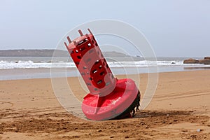 Marine buoy washed ashore in Morocco