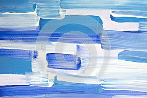 Marine colors. blue brush strokes. Abstract art painting background. Paint texture