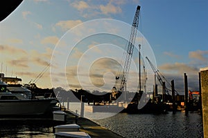 Marine Construction,  a new dock being built on the Ortega River in Jacksonville Florida