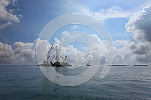 Marine cranes are used for loading and unloading cargo onto ships