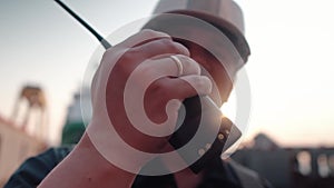 Marine Deck Officer or Chief mate on deck of offshore vessel or ship