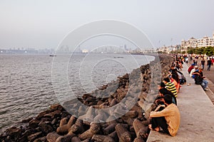 Marine Drive Life in Mumbai India