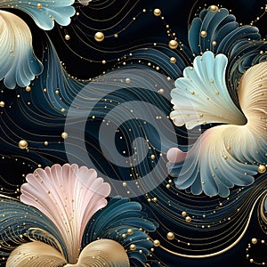 Marine Elegance: Seashell Mosaic