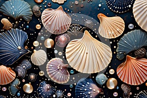 Marine Elegance: Seashell Mosaic