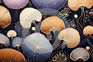 Marine Elegance: Seashell Mosaic