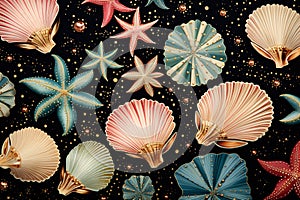 Marine Elegance: Seashell Mosaic