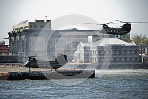 Marine helicopters landing