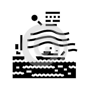 marine hydrodynamics glyph icon vector illustration