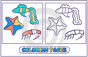 Marine inhabitants coloring pages3