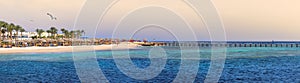 Marine landscape with a tropical beach on Red Sea