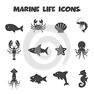 Marine life icons