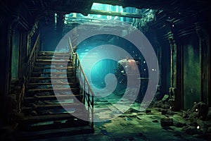Titanic Shipwreck interior Underwater photo