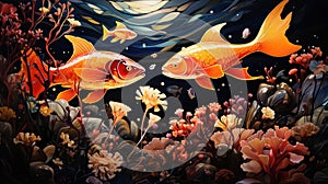 Marine life vs microplastic pollution: a visual narrative. Created with Generative AI