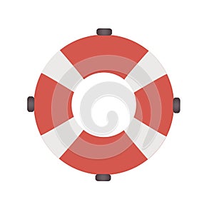 Marine lifebuoy water safety on white background. Vector illustration. EPS 10.