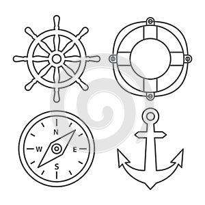 Marine Line Icons