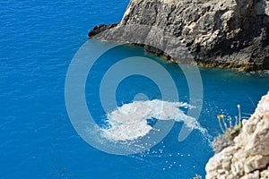 Marine Mycilage near cliffs