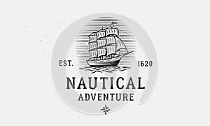Marine, Nautical logo template.