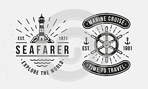 Marine, Nautical logo templates.