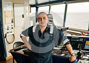 Marine navigational officer or chief mate on navigation watch