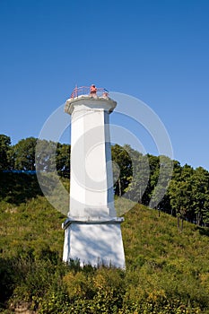 Marine navigational range sign tower