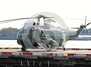 Marine One VH-3D on the Wall Street Heliport