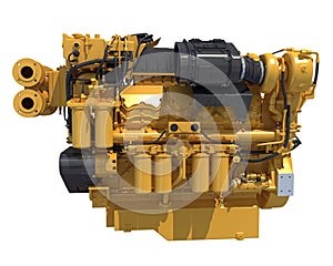 Marine Propulsion Engine for Ships, Yachts and Boats 3D rendering