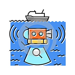 marine research expeditions color icon vector illustration photo