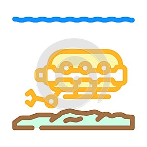 marine research expeditions color icon vector illustration photo