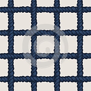 Marine rope net seamless pattern