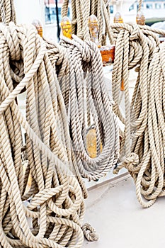 Marine ropes and tackles photo