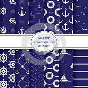 marine seamless pattern