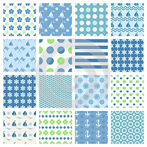 Marine seamless patterns