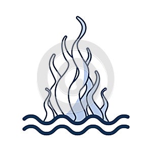 Marine seaweed sealife icon