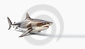 Marine Shark on isolated white background