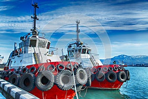 Marine tug berth black sea Georgia Batumi