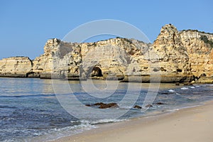 Marinha beach lagoa in Algarve Portugal