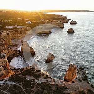 Marinha Beach summer sunrise 0