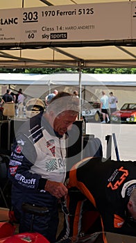 Mario Andretti at the 2021 Goodwood Festival of Speed.