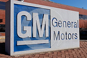 General Motors Logo and Signage at the Metal Fabricating Division. GM opened this plant in 1956 II