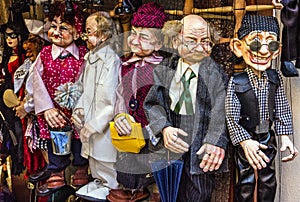 Marionette shop in Prague, Czech Republic