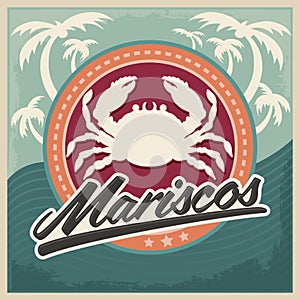 Mariscos - seafood spanish text